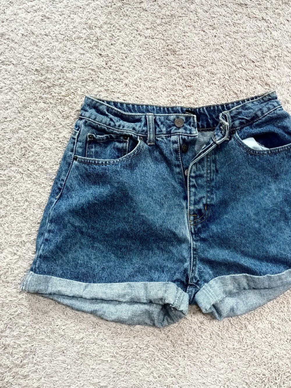 Forever 21 Denim Jean Shorts Size 30 Women Cuffed Hem